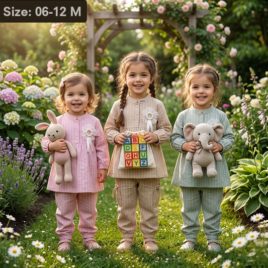 Baby Girl Short Sleeve Top with Pants Set