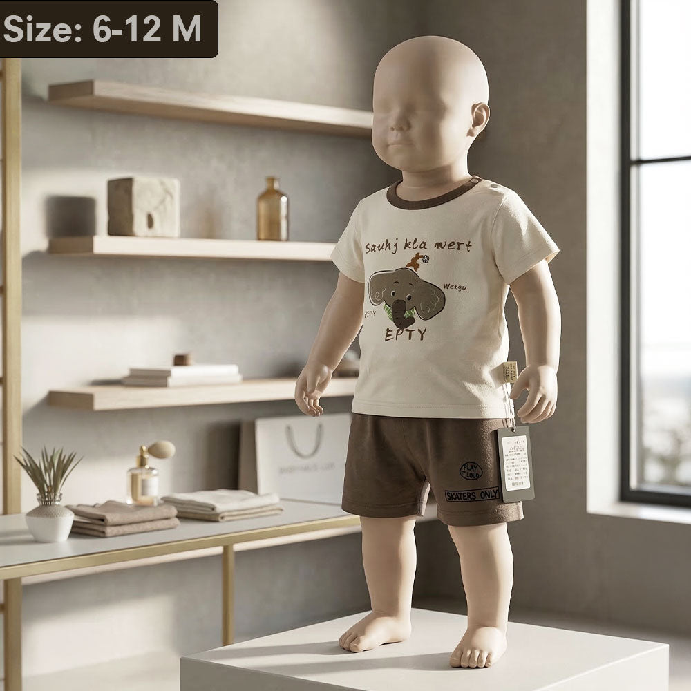 Imported Premium Boys 2-Piece "Stay Alive" Elephant Print Set